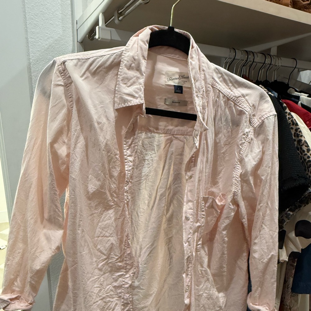 Pink button down shirt